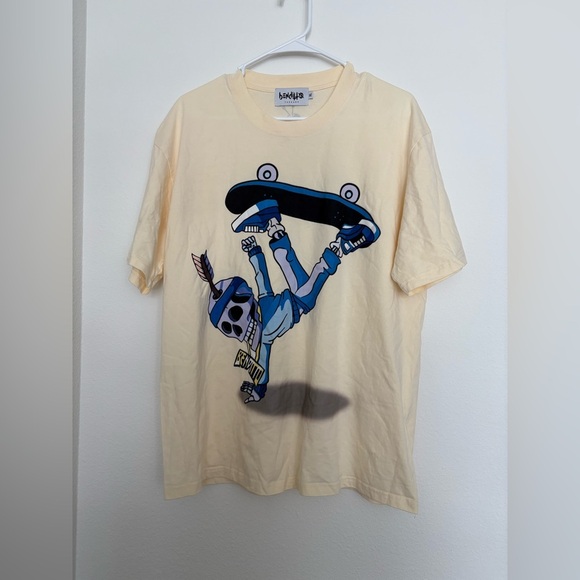 BENDITTO SKATER TEE Ivory Size Xl Mens Casual Comfort - Picture 1 of 4